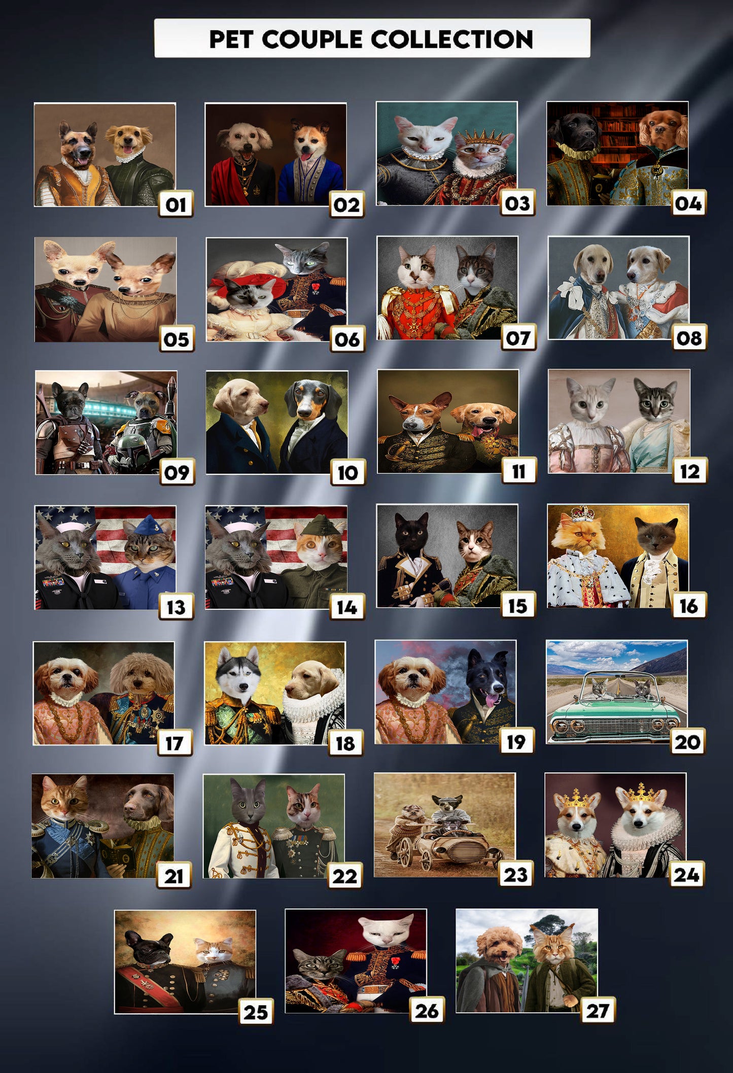 Framed Pet Portrait - Couple